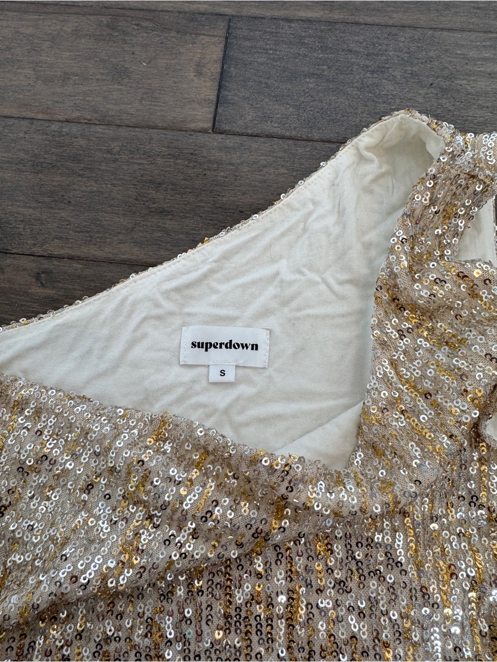 NTW superdown gold sparkly bodysuit - Picture 4 of 6